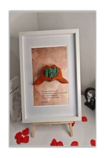 Tablou Canvas Personalizat cu Citat & Maini 3D cu Licheni 3